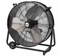 Draper 99623 24" High Flow Drum Fan (600mm), Black, Size 790x780x270mm