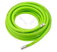 Draper High Visibility Hybrid Air Hose, 10m x 10mm, 1/4" BSP, Green