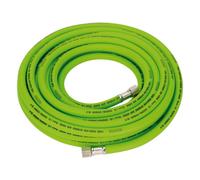 Draper High Visibility Hybrid Air Hose 10M X 8mm 1/4" Bsp Green Durable