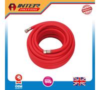 Draper High Visibility Hybrid Air Hose, 15m x 10mm, 1-4" BSP, Red 31731