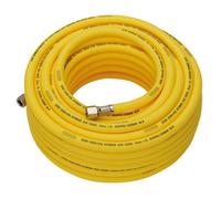 Draper High Visibility Hybrid Air Hose, 20M X 8mm, 1/4"" Bsp, Yellow