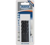 Draper Expert HSS 10 -Piece Drill Bit Set | Masonry Carbon Steel Tools | Metal Tip Drills | 5.0mm Heavy Duty Bits | 38806