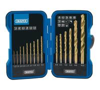 DRAPER HSS DRILL BIT SET 15PC TITANIUM NITRIDE COATED STRAIGHT SHANK 18549