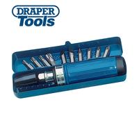 Draper Expert Impact Screwdriver Set 12-Piece - Manual Driver, 10 Bits, Forward/Reverse 22322