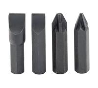 Draper Impact Screwdriver Bit Set 4 Piece 8mm Hexagon Shank 12542