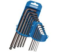 Draper Imperial Hex & Ball End Tool Key Set Hardened & Tempered 10 Pieces
