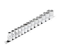 Draper Imperial Socket on a Metal Rail 1/2"D 13pc 6 Point Standard Length 16498