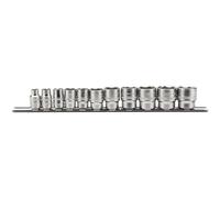 Draper Imperial Socket Set on a Metal Rail, 3/8" Sq. Dr. (11 Piece) 16493