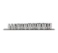 Draper Imperial Socket Set 16493 - 3/8" Square Drive, 11-Piece on Metal Rail - Blue
