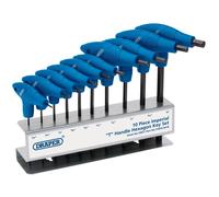 Draper Imperial T-Handle Hex Key Set From Chrome Vanadium Steel 10 Pieces
