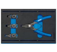 DRAPER Interchangeable Circlip Plier Set in 1/4 Drawer EVA Insert Tray (5 Piece)