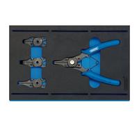 Draper Interchangeable Circlip Plier Set With 1/4 Drawer EVA Insert Tray 5 Pcs