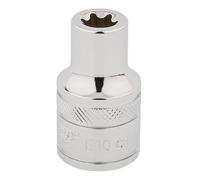 Draper Inverted Torx Star Socket, 1/2" Sq Dr E10 Chrome 34270