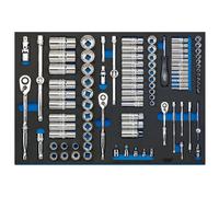 Draper IT-EVA48B 96 Piece 1/4'', 3/8'' and 1/2'' Socket Set