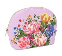 Draper James Essentials Pouch, Stylish Floral Print Clutch with Zipper, Vegan Leather Travel Makeup Bag, Versatile Toiletry Organizer for Women (Floral)