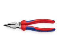 Draper Knipex 08 22 185 Sb Needle-Nose Combination Pliers With Multi-Component Grips Black Atramentized, 185mm 13179