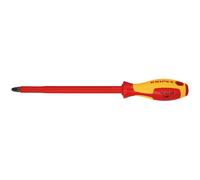 Draper KNIPEX 98 25 04 VDE Insulated Pozidriv® Screwdriver, PZ4 x 200mm