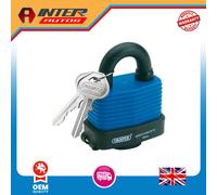 Draper Laminated Steel Padlock 2 Keys Hardened Steel Shackle Bumper 54mm 64178