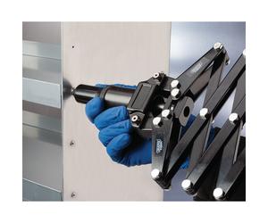 Draper LAZY TONG RIVETER Tong Folding Hand Pop Riviter Rivet Gun + Nozzles 27839