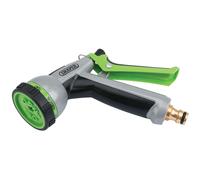 Draper Lightweight Aluminium 8 Pattern Garden Water Hose Spray Gun. 01068