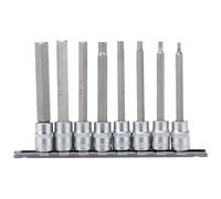 Draper 16286 3/8 Inch Square Drive Hexagonal Socket Bit Set, Blue, 100mm