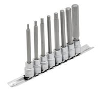 Draper Long Metric Hex Socket Bit Set 3/8" Sq Dr 100mm 8 Piece 3 to 12 - 16286