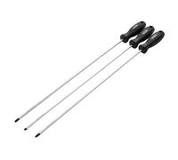 Draper Long Reach Hard Grip Screwdriver Set 3 Piece Length 450mm Magnetic 13580