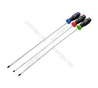 Draper Long Reach Soft Grip Screwdriver Set (3 Piece)