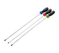 Draper Long Reach Soft Grip Screwdriver Set 3 Piece Length 450mm 13429
