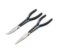 Draper Long Reach Straight & Bent Nose Pliers Set 2 Piece Serrated Jaws 69287