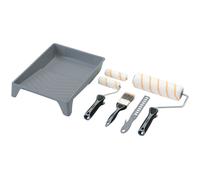 Draper Medium Pile Polyester Paint Roller & Brush Set - Soft Grip 8 Pcs