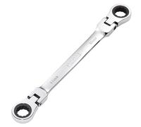 Draper Metric 14 x 15mm Flexible Head Double Ring Ratchet Spanner Chrome 27747