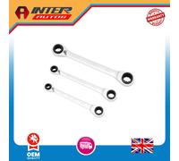 Draper Metric 4-in-1 Reversible Double Ring End Ratchet Spanner Set (3 Piece) 11