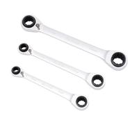 Draper Metric 4-In-1 Reversible Double Ring End Ratchet Spanner Set (3 Piece) Pk 1 11652