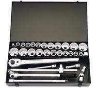 Draper Metric And Imperial Socket Set, 3/4" Sq. Dr. (31 Piece) 00335