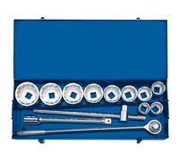 Draper Metric Bi-hexagon Socket Set in Metal case 1"D 13 Piece Standard 16441