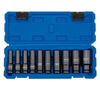 DRAPER Metric Deep Impact Socket Set, 1/2" Sq. Dr. (10 Piece) [83096]
