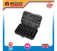 Draper Metric Deep Impact Socket Set, 1-2" Sq. Dr. (10 Piece) 83096
