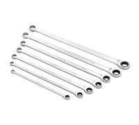 Draper Metric Extra Long Double Ring Ratchet Spanner Set 7 Piece 27778