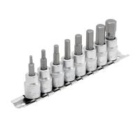 Draper Metric Hex Socket Bit Set 3/8" Sq Dr 48mm 8 Piece Size 3 to 12 - 16285