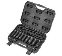 Draper Metric Impact Socket Set 3/8" 1/2"D 32 Piece 6 Point Deep-Standard 83098