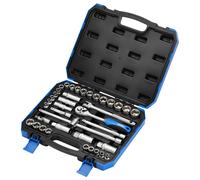 Draper Metric Imperial Socket Set 3/8"D 39p 6 Point Chrome Standard Length 16361