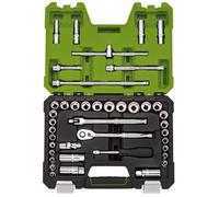 Draper Metric Imperial Socket Set 3/8"D Green 41 pc 12 Point 04464