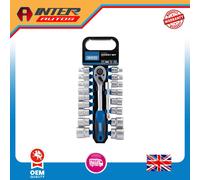 Draper Metric Socket and Ratchet Set, 1-2" Sq. Dr. (19 Piece) 16375