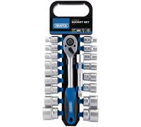 Draper Metric Socket and Ratchet Set, 1/2" Sq. Dr. (19 Piece)