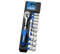 Draper Metric Socket & Ratchet Set 3/8"D 12pc 10 to 19mm & 125mm Extension 16371