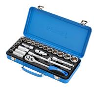 Draper Metric Socket Set 1/2"D Hexagon 26 Piece Standard Length 16368
