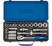Draper 26 Piece 1/2" Drive Hex Socket Set Metric