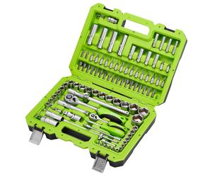 Draper Metric Socket Set 1/4 and 1/2"D 100 Piece Deep Standard Single Hex 55318