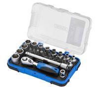 Draper Metric Socket Set 1/4"D 25 Piece Hexagon Standard Length 16354